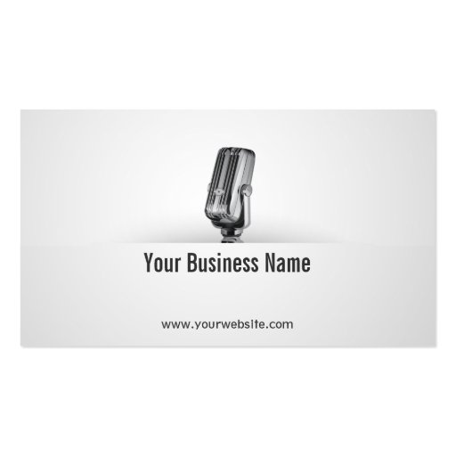 Retro Microphone Recording Business Card (front side)