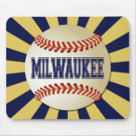 RETRO MILWAUKEE BASEBALL MOUSE PAD