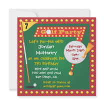 Retro Miniature Golf Party Invitation