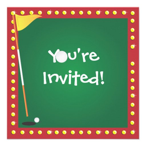 Retro Miniature Golf Party Invitation