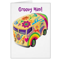 Retro Minvan Greeting Card