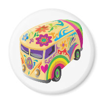 Retro Minvan magnets