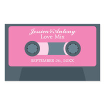 Retro Mixtape Wedding Favor Rectangle Stickers