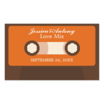 Retro Mixtape Wedding Favor Rectangle Sticker