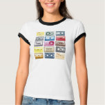 Retro Mixtapes Print Apparel Shirt