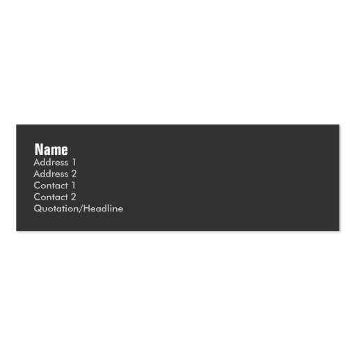 Retro-Mod Abstract Profile Card Business Cards