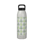 Retro Mod Abstract Trees Reusable Water Bottles