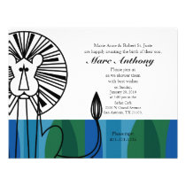 retro MOD custom safari Baby Shower invitation invitations
