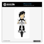 Retro Mod Girl on Scooter Skin Skin For iPhone 4S
