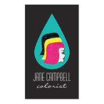 Retro Mod Hair Colorist or Stylist Business Cards
