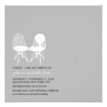 Retro Mod Perfect Chair Pair Eames Save The Date invitations