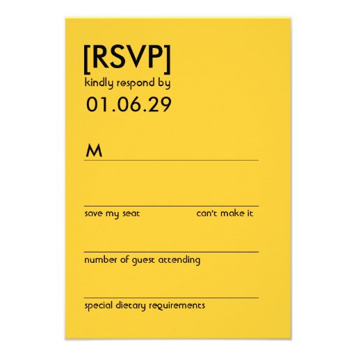 Retro Mod Perfect Chair Pair Eames Wedding RSVP Custom Invitation