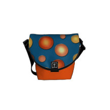 Retro MOD Polka Dot Pattern Courier Bag