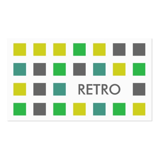 RETRO (mod squares) Business Card Templates