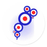 Retro Mod Target Art stickers