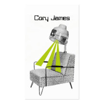 Retro Mod Vintage Dryer Hairstylist Business Card