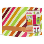 Retro Modern Colorful Kitchen Recipe Binder