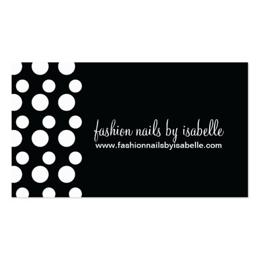 Retro Modern Dots (White & Black) Business Cards (front side)