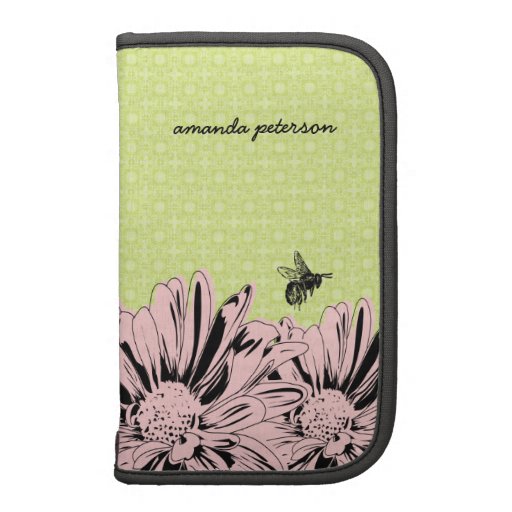 Retro Modern Flowers & Vintage Bee Folio Organizers