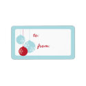Retro Modern Holiday Ornaments Christmas Gift Tags label