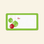 Retro Modern Holiday Ornaments Christmas Labels