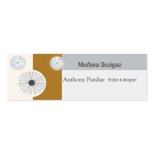 Retro Modern Mid-Century Business Cards (front side)
