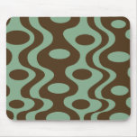 Retro Modern mousepad - Green and Brown