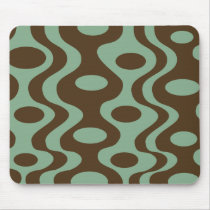 Retro Modern mousepad - Green and Brown