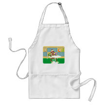 Retro Modern Sock Monkey Apron