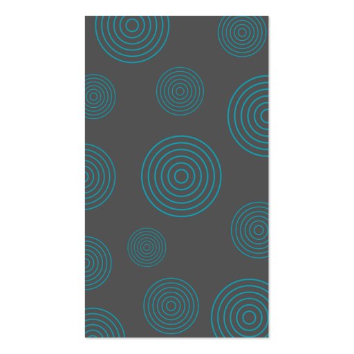 Retro Modern Spiral Business Card - Blue & Gray (back side)