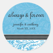 Retro Modern Thistle-Always & Forever Sticker stickers