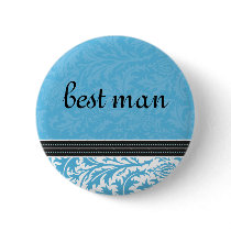 Retro Modern Thistle-Best Man Button