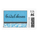 Retro Modern Thistle-Bridal Shower Large Postage postage by twoheartsshoppe Retro Modern Thistle-Bridal Shower Large Postage postage