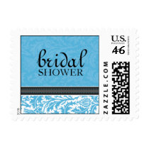 Retro Modern Thistle-Bridal Shower Small Postage postage