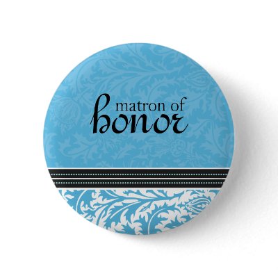 Retro Modern Thistle-Matron of Honor Button