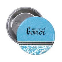 Retro Modern Thistle-Matron of Honor Button