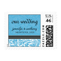 Retro Modern Thistle-Our Wedding-Custom Postage postage