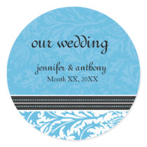 Retro Modern Thistle-Our Wedding Sticker