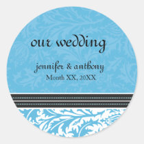 Retro Modern Thistle-Our Wedding Sticker stickers