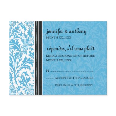 Retro Modern Thistle-RSVP Card Post Card by twoheartsshoppe