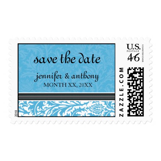 Retro Modern Thistle-Save The Date... - Customized Stamps