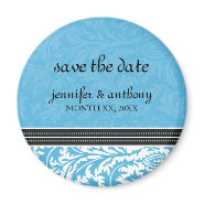 Retro Modern Thistle-Save The Date Magnet magnet