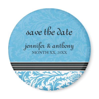 Retro Modern Thistle-Save The Date Magnet by twoheartsshoppe