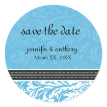 Retro Modern Thistle-Save The Date Sticker by twoheartsshoppe Retro Modern Thistle-Save The Date Sticker