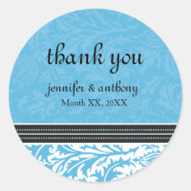 Retro Modern Thistle-Thank You Sticker stickers
