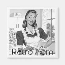 Retro Mom Cook magnets