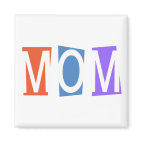 Retro Mom Square Magnet