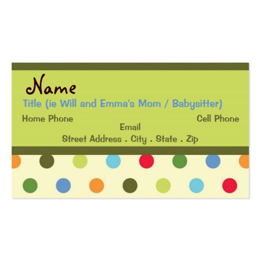 Retro Mommy Business Card