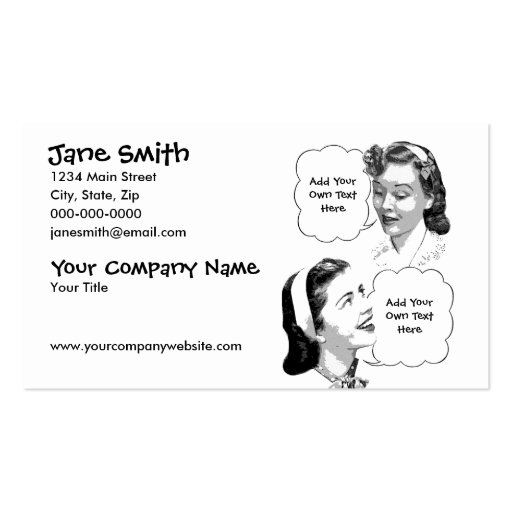 Retro Mother & Daughter Business Card
