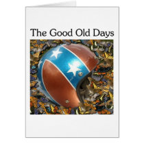 Retro Motorcycle Helmet cards by southernent Retro Motorcycle Helmet cards